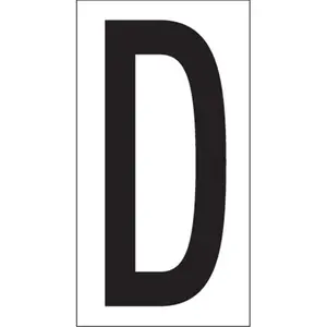 Tape Logic DL9310D 3.50 in. D Vinyl Warehouse Letter Labels, Black & White - Case of 50