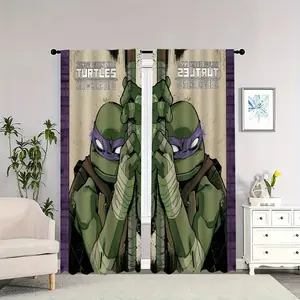 Teenage Mutant Ninja Turtles IDW Collection Volume 4 Indoor Curtains: Blackout, Heat Insulation, and Soft, Suitable for Home Decor