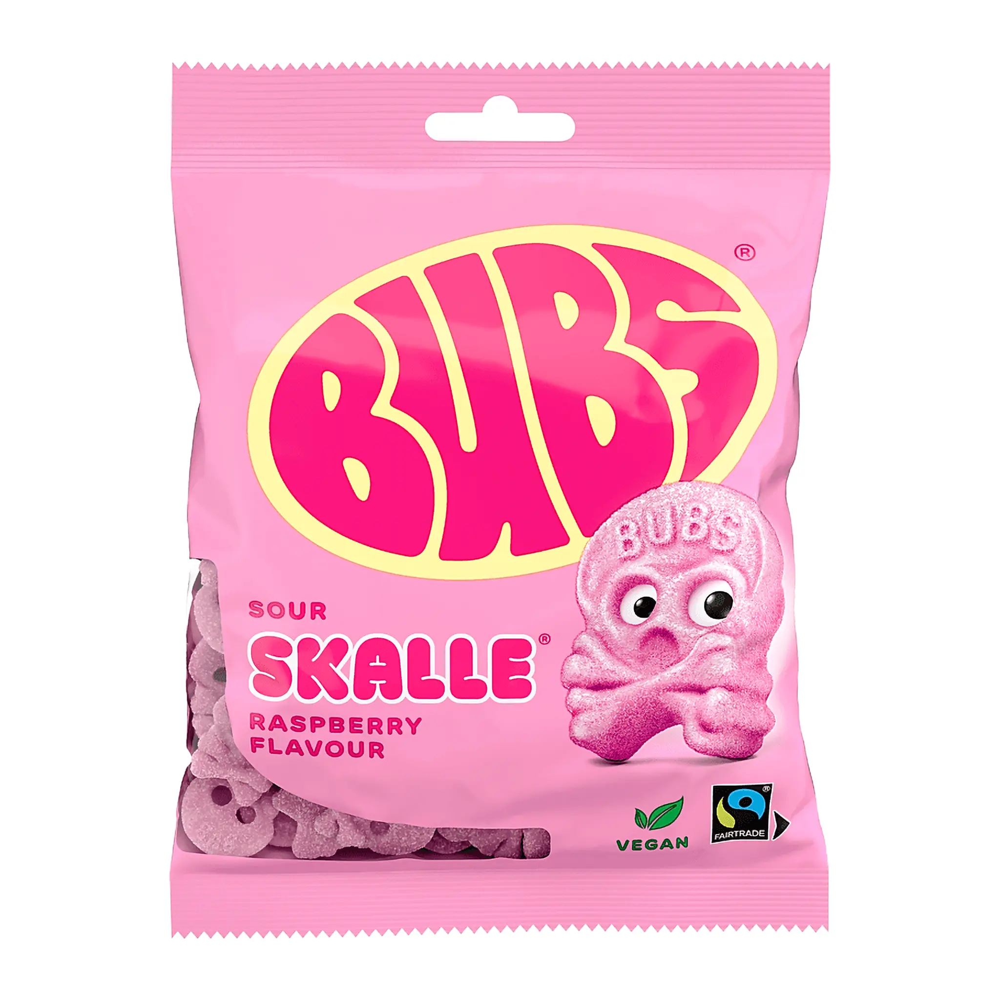 BUBS Sour Raspberry Skulls