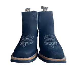 Men's Black Suede Ankle Boot with Rubber Sole - Comfortable & Stylish Footwear for Everyday Wear