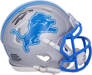Jack Campbell Detroit Lions Autographed 2024 Speed Mini Helmet - Fanatics Authentic Certified