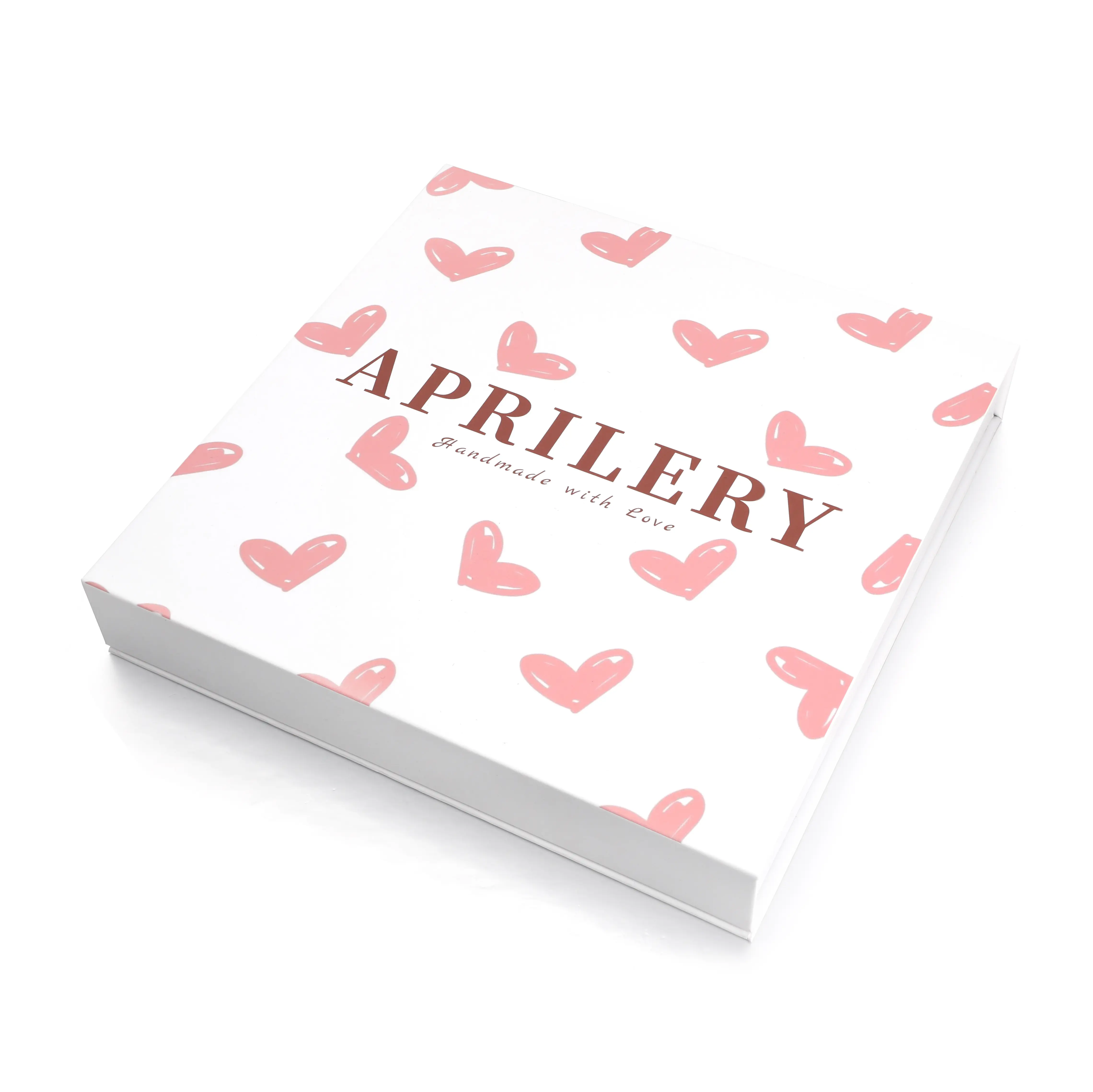 Aprilery Exclusive Gift Box with Lids 7.3-inch x 7.3-inch Sturdy Foldable Large Cardboard Box for Gifts Favors Supplies