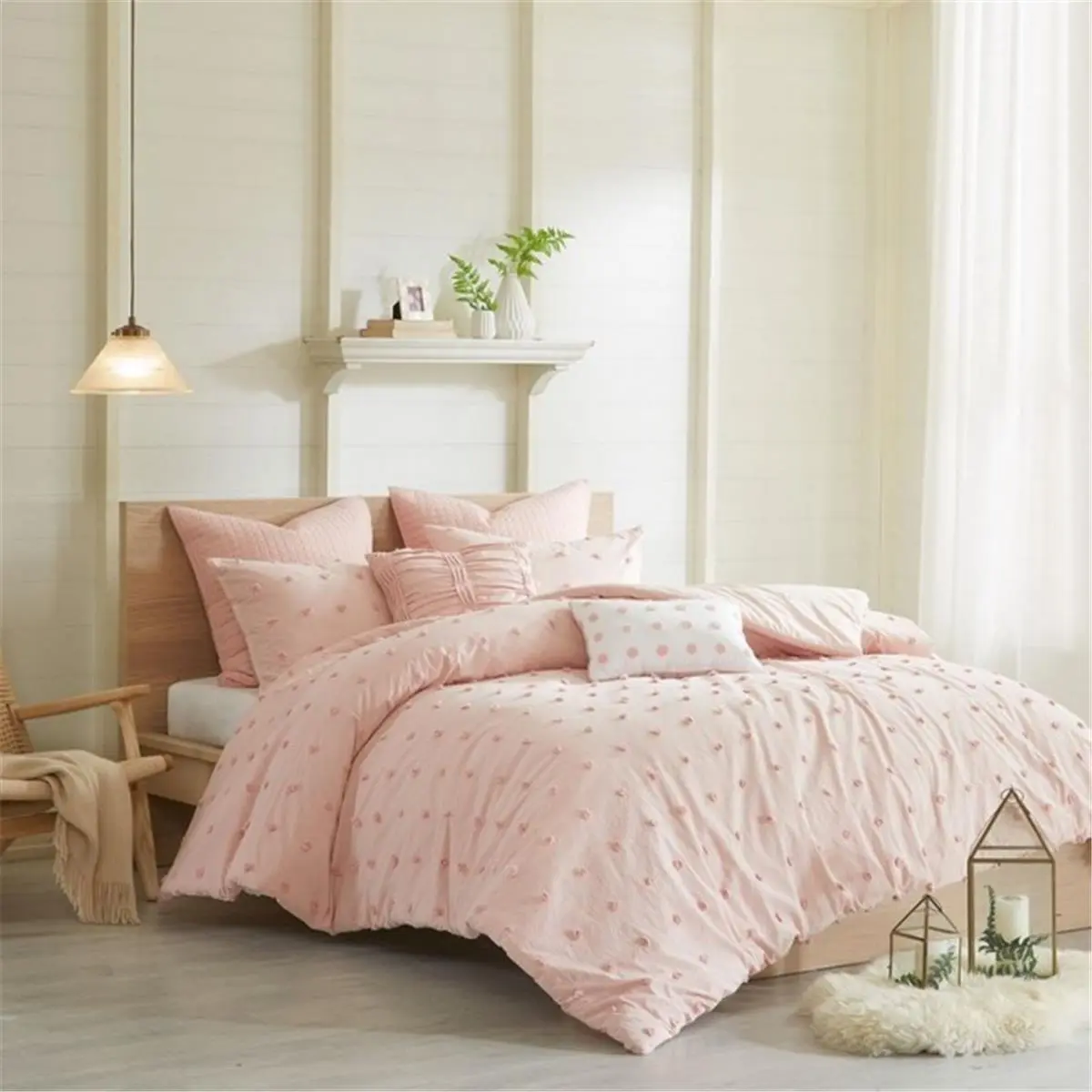 Urban Habitat Brooklyn Luxury Duvet Bedding Set - Pink, Twin/XL Size, Cozy Setup, Aesthetic Duvets, Bedroom Decor, Luxury Home Decor
