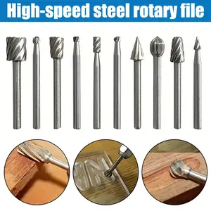 High-Speed Steel Woodworking Rotary File Electric Carving Knife, Alloy Engraving Tool Set, Power Tools, Multi-Scene DIY Craft Kit for Wood Metal Stone