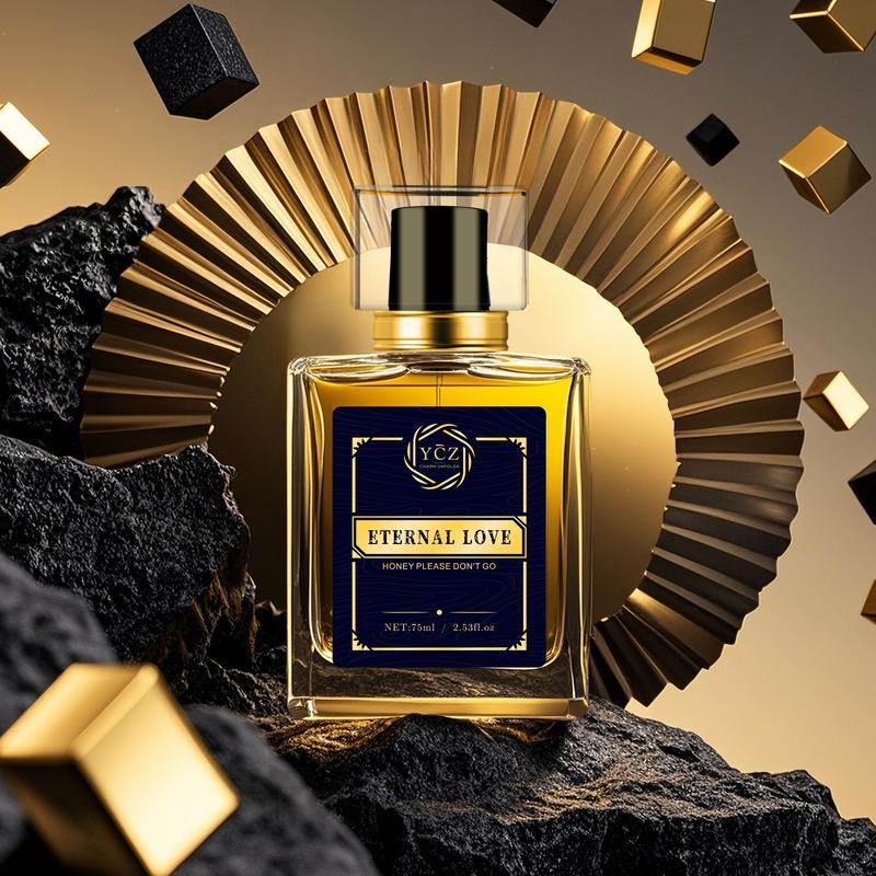 YCZ Eternal Love Perfume 2.6oz 75ml Aromatic Adjustable Concentration Fragrance with Musk Ambergris Jasmine Rose Patchouli Fruity Notes Vanilla Scent Eau De Parfume for Daily Use