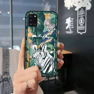 Card bag Anti-knock Phone Case For Samsung Galaxy A31/SM-A315 Soft case Card slot protective TPU Cartoon Card sleeve Back Cover Shockproof Cover Anti-dust Durable Dirt-resistant