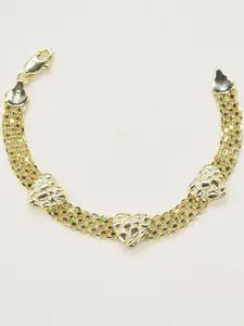 Women's Geometric Texture Heart Chain Bracelet, Heart Design Bracelet, Elegant Daily Wear Jewelry Gift, Perfect Valentine Christmas Birthday Present