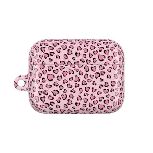 Cute Pink Heart Leopard Airpods Case Aesthetic Coquette Cheetah Print Cover for Airpods 1 2 3 4 & Pro 1 2 3, Perfect Gift Idea