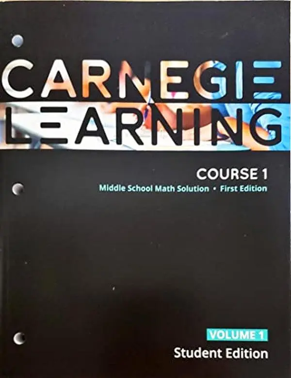 USED-Carnegie Learning, Course 1, Volume 1, 1st edition, Middle School Math Solution, Student edition, c.2020, 9781684592845, 1684592844 by Sandy Bartle Finocchi (Paperback)