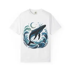 Whale Wave Unisex Garment-Dyed T-shirt