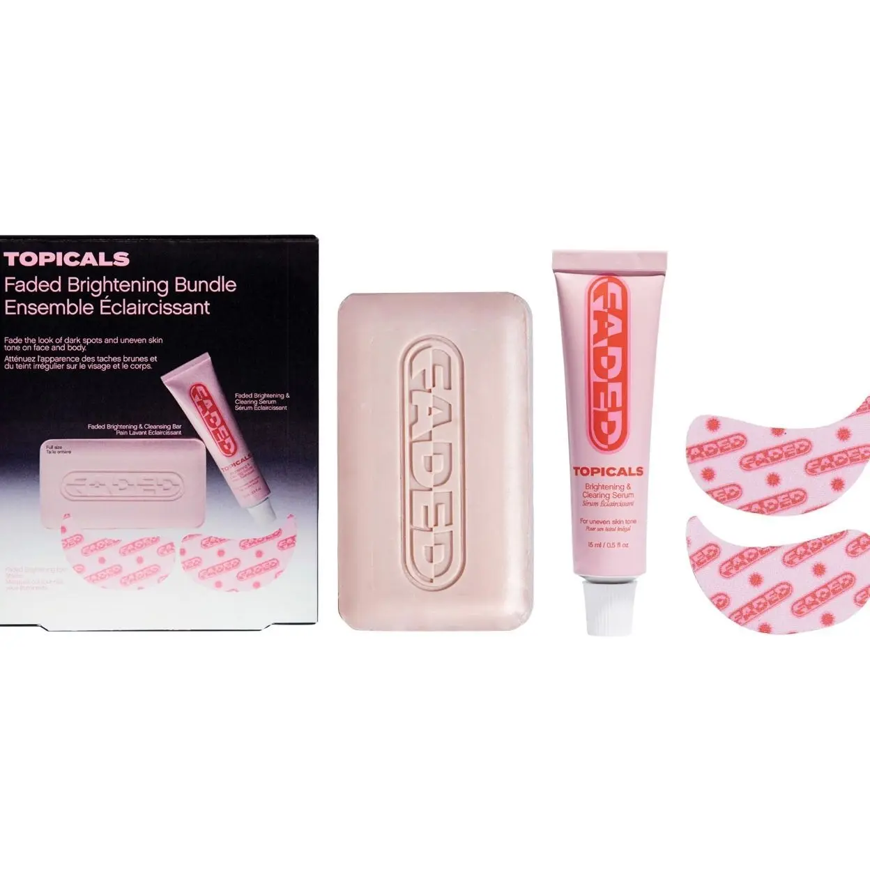 Topicals Faded Brightening Bundle for Discoloration on Face & Body (UNSCENTED)