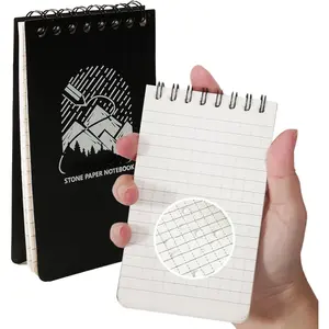 Notebook Stone Paper Notebook 3x5 Pocket Notebook  Notepad Write in the Rain Notebook for Outside Activities  Weather  Notepad Black Small Spiral Notebook 1 Pack