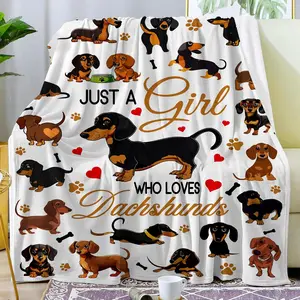 Dachshund Blanket Soft Cozy Flannel Dachshunds Throw Blanket Bedding Dachshund Lovers Funny Gifts for Girl Women Kids Adults 50"x40"