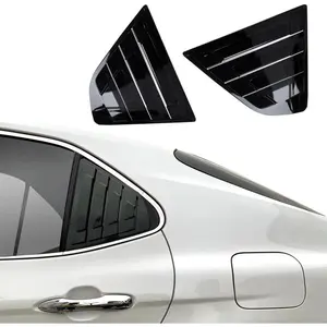for Toyota Camry 2018 2019 2020 2021 2022 2023 2024 Rear Side Window Louver Decorate Cover Rear Air Vent Window Louvers Blinds Covers Auto Accessories (Bright Black)