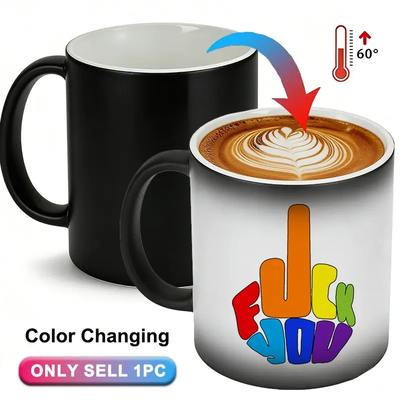 Rainbow Heat Change Mug – 11oz Color Changing Ceramic Coffee Mug, Funny LGBT Novelty Tea Cup, Birthday Gifts, Christmas Gift for LGBTQ Friends