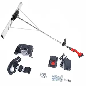 Concrete Vibrating Tool - 48V Electric Cordless Screed Vibratory Kit with 5ft Board Achieve Smooth Cement Finishing Battery Powered Surface Leveling Tamper Ruler