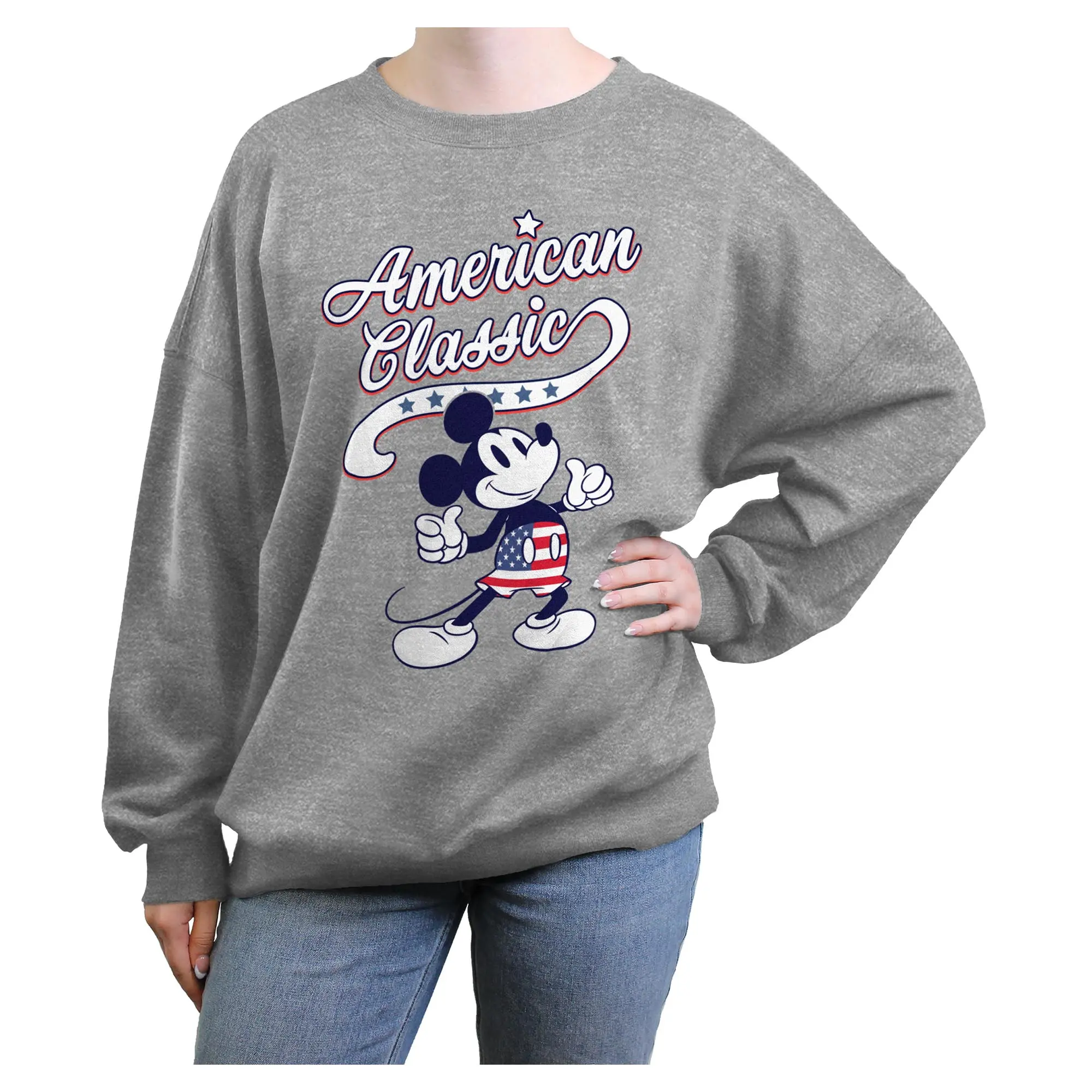 Mickey & Friends Retro American Classic Juniors Sweatshirt