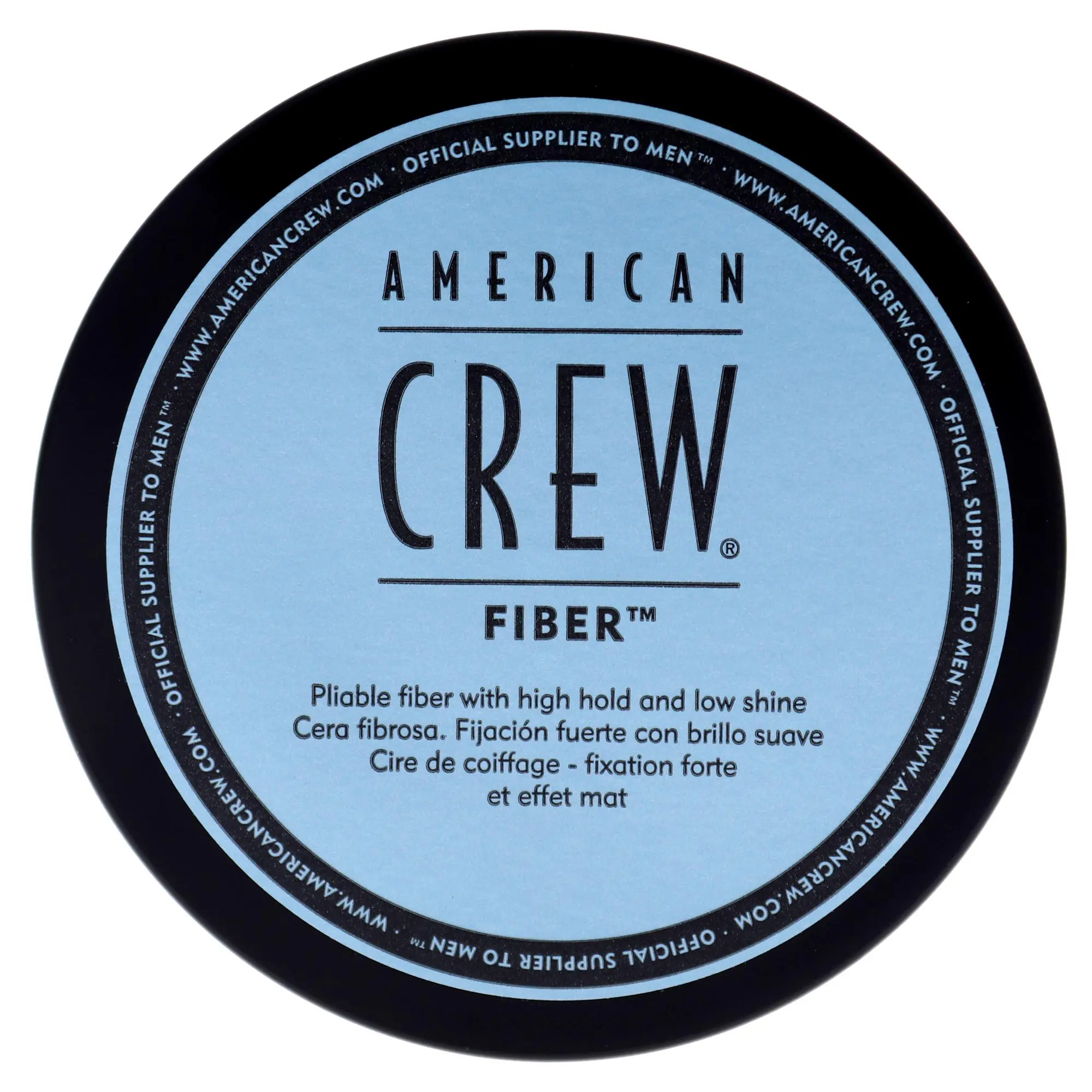 American Crew Fiber Pomade for Men - 3oz Haircare Product, Male Hair Daily Use Styling, Low Shine Formula, Single Jar, Small Amount Application, Strong Hold