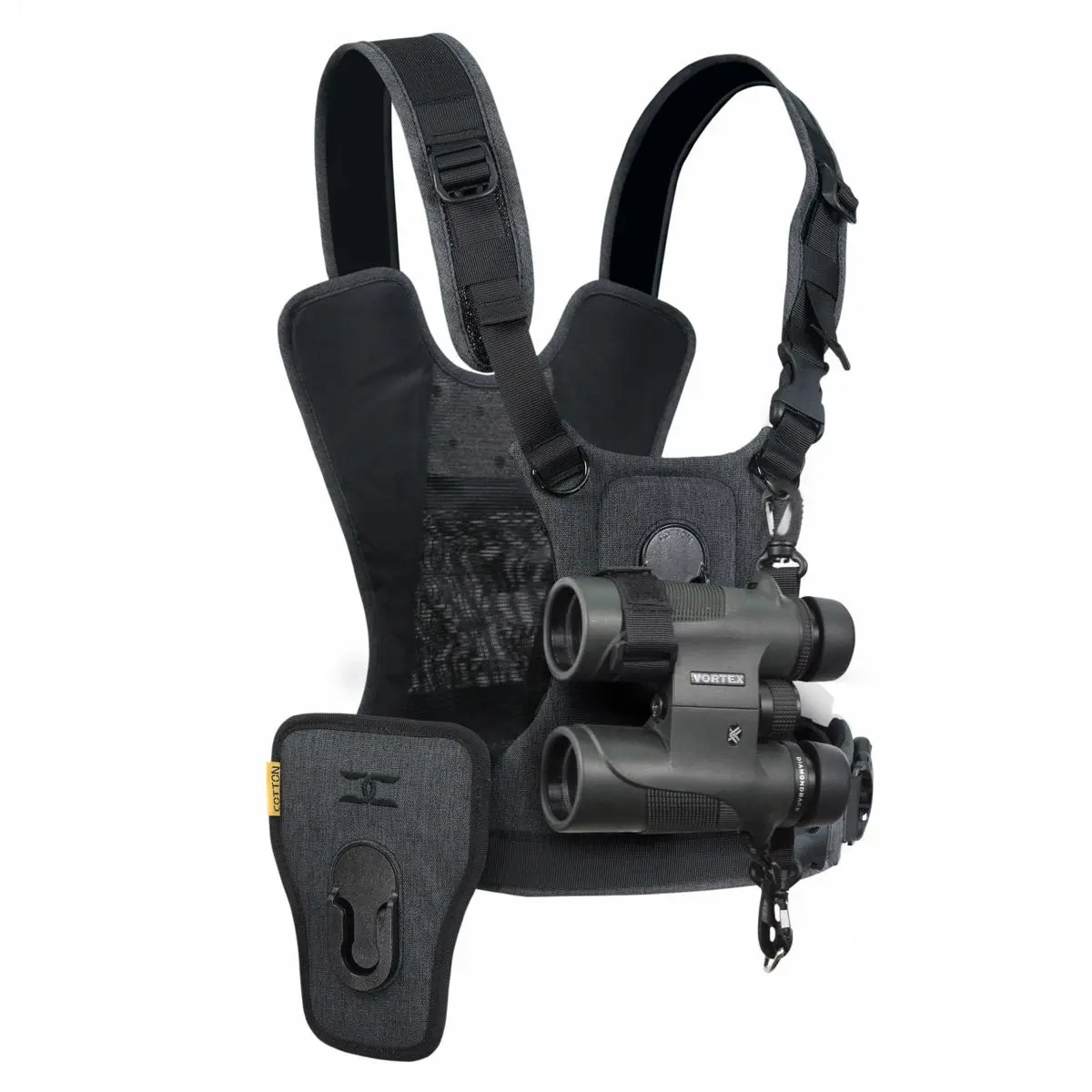 Cotton Carrier G3 Harness System - Adjustable Camera & Binocular Equipment with Lock, Mount, and Memory Function, Charcoal Grey