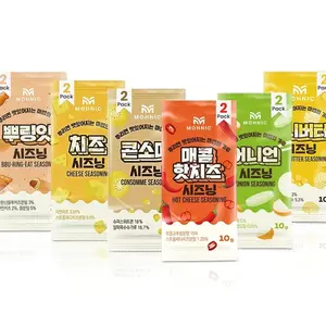 MOHNIC Popcorn Seasoning Variety Pack, 6 Flavors, 12 Single-Serve Portable Packs, Korean Popcorn & Snack Topping for Popcorn for Movie Night, Fries, Chips, Chicken, Corn, Party Snacks, and Cooking