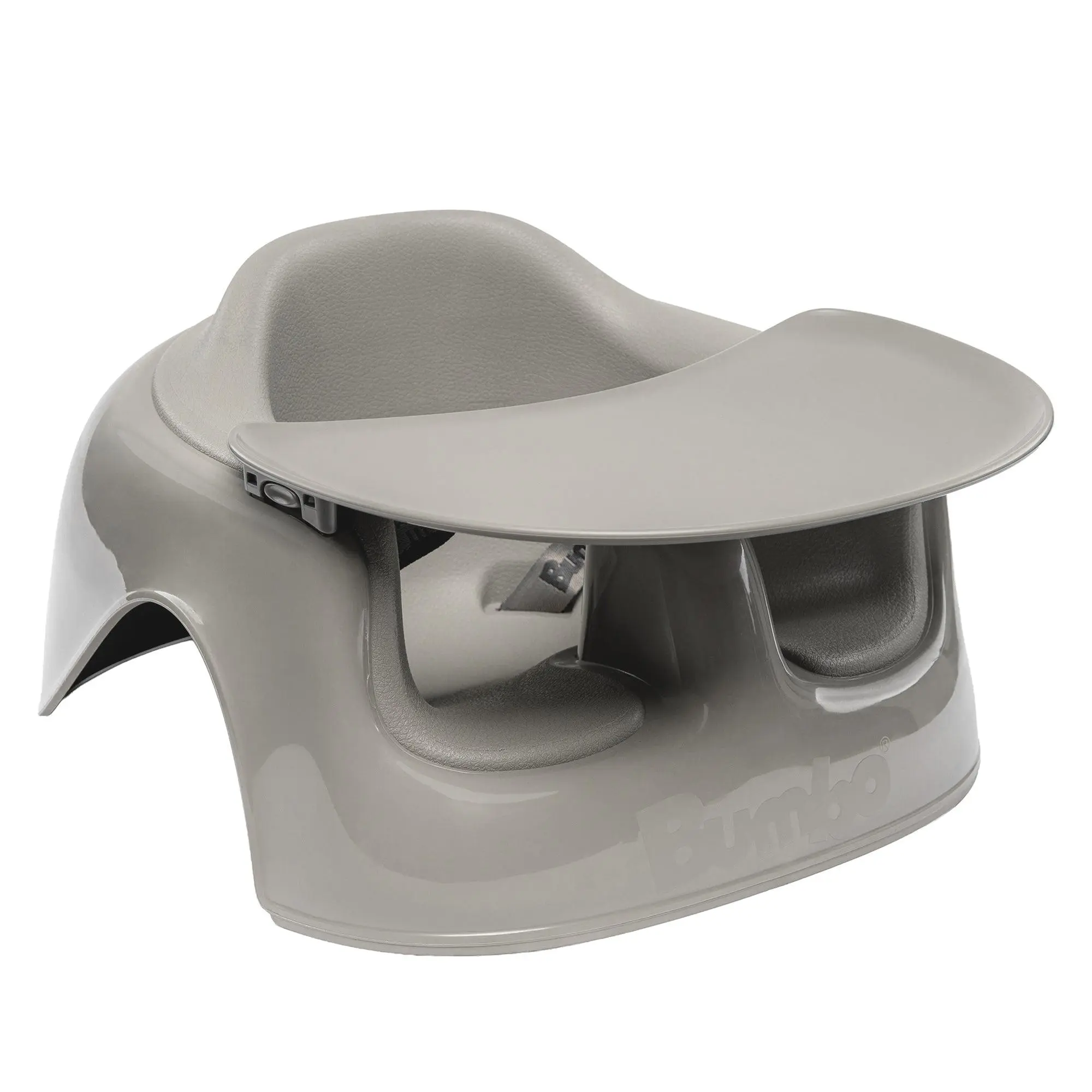 Bumbo Plastic Floor Seat Lite Baby Chair w/ Removable Tray, 3-12 Months, Breige