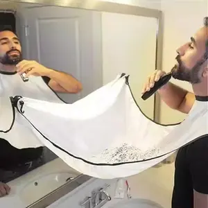 Beard Shaving Catcher Bib - The Smart Way to Shave - Beard Trimming Apron & Shaving Cape, Durable, Lightweight - Perfect Grooming Gift or Men's Birthday Gift - by Mobi Lock