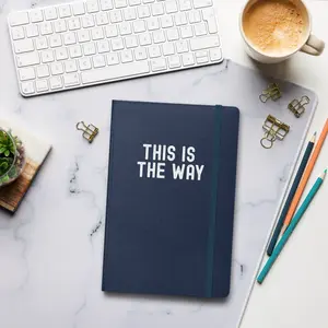 Hardcover bound notebook - This Is The Way - Navy Blue