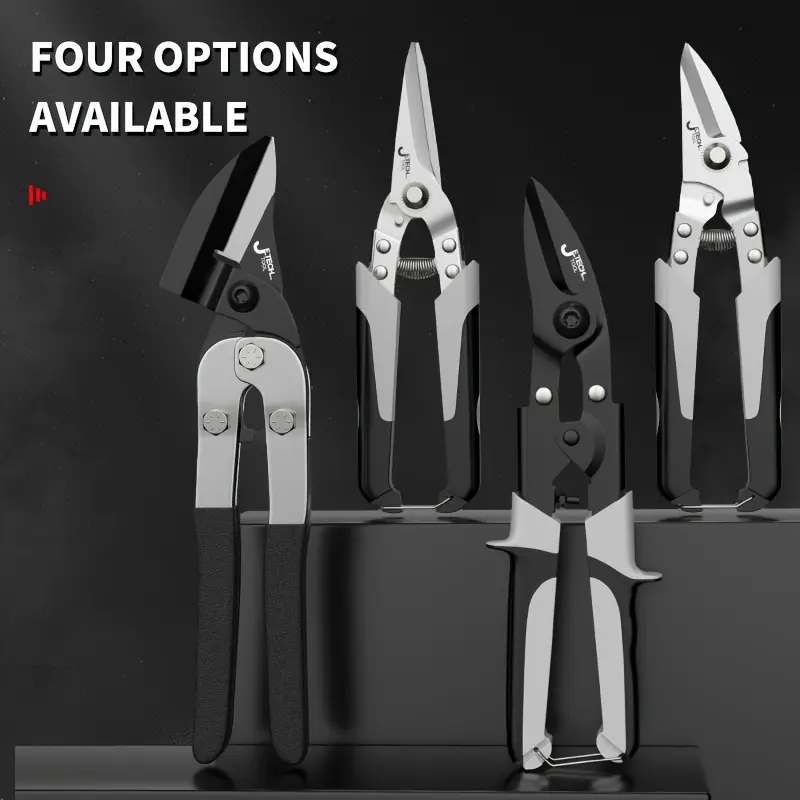 OUDISI Professional Stainless Steel Industrial Scissors - 1-Piece Multi-Function Hand Tool for Cutting Metal Plates, PVC Pipes (Local Warehouse Delivery), One-Piece