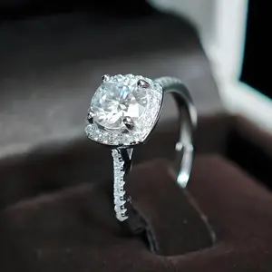 #1003 Square-cut Moissanite Ring