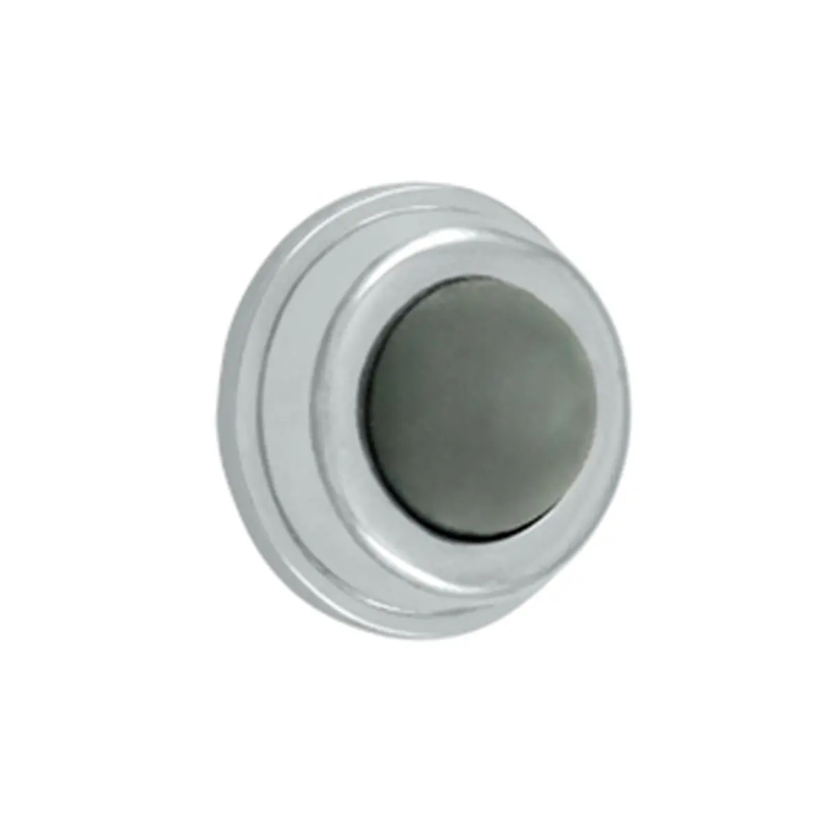 Deltana WB100U26 Solid Brass Metal Wall Bumper - 1 in. Diameter, Flush Design, Bright Chrome, Corrosion Resistant, Weatherproof, Packed with Mounting Screws, Solid Construction, Convex Shape, Packed With Mounting Hardware