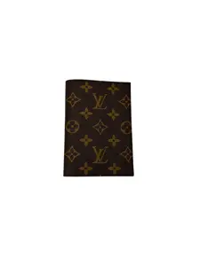 Pre-owned Louis Vuitton leather Small Leather Goods Monogram Canvas Slim Passport Holder LVA04