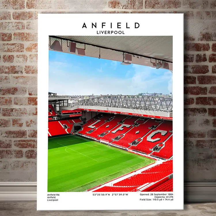 Anfield Stadium Print, Football Stadium Art Stadium Wall Art, Soccer Artwork For Fans, Poster Prints Wall Art, Man Cave Decor