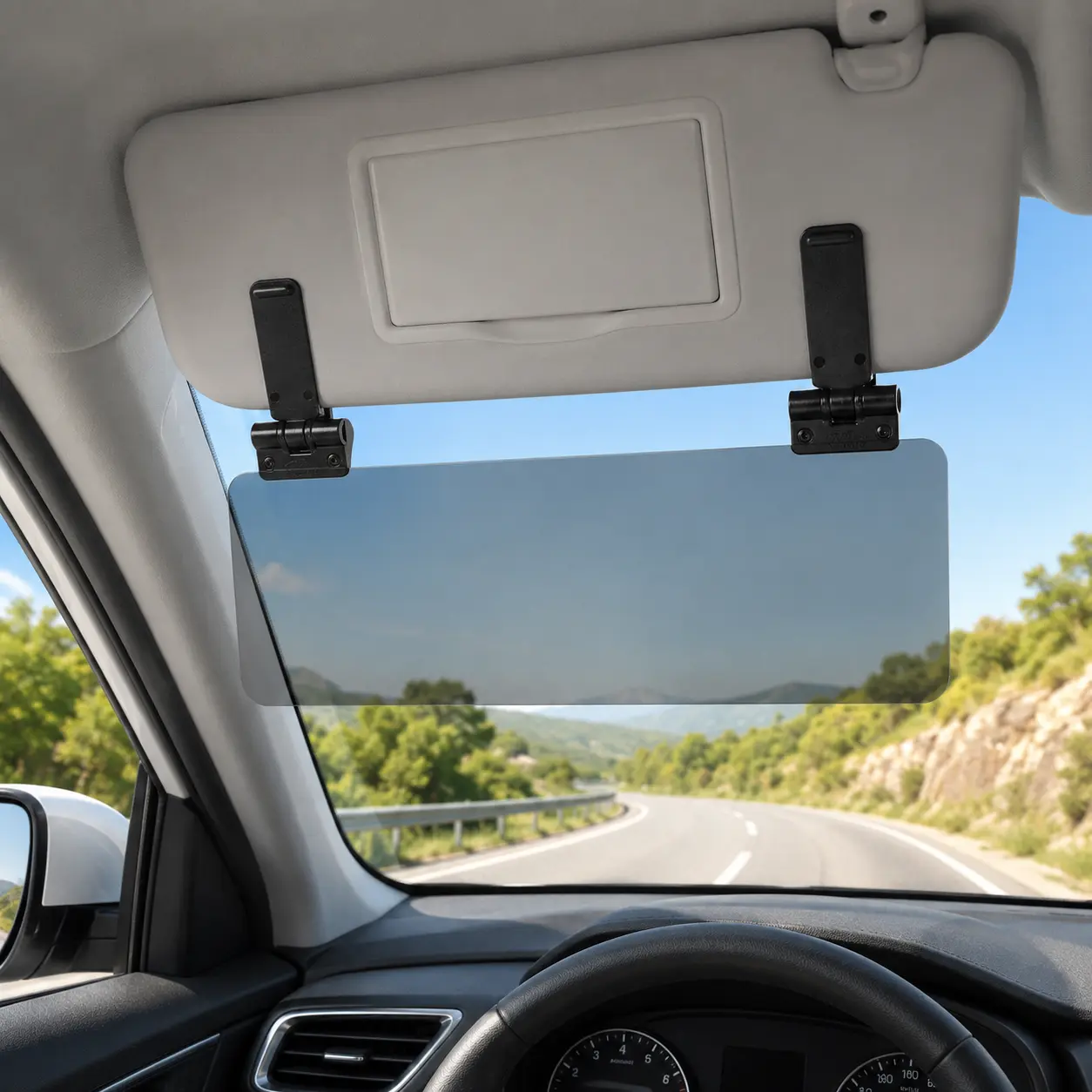 Universal Car Sun Visor Extender with Dual Clips - Polarized Anti-Glare Shield, UV400 Protection Shields from UV Rays, Car Sun Shade, Car Accessories