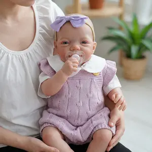Lifelike Reborn Baby Dolls 20inch 50cm Washable Full Vinyl Body Realistic Newborn Real Life Baby Dolls with Clothes and Toy Gift for Kids Age 3+ Set