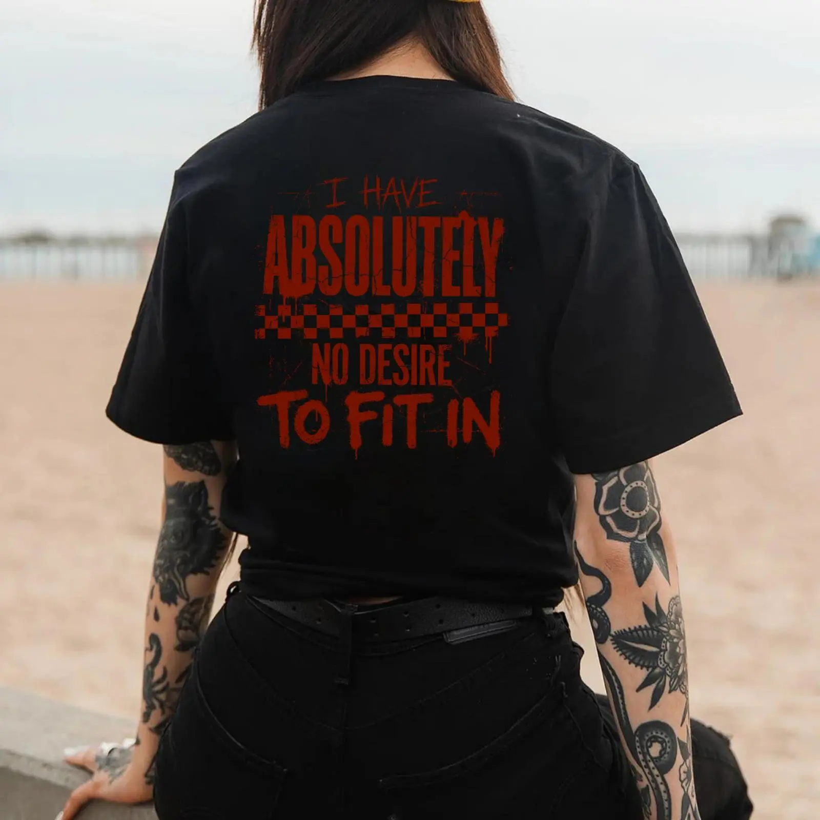 Bold Typographic No Desire To Fit In Tee – Graphic Shirt for Individuality Pride