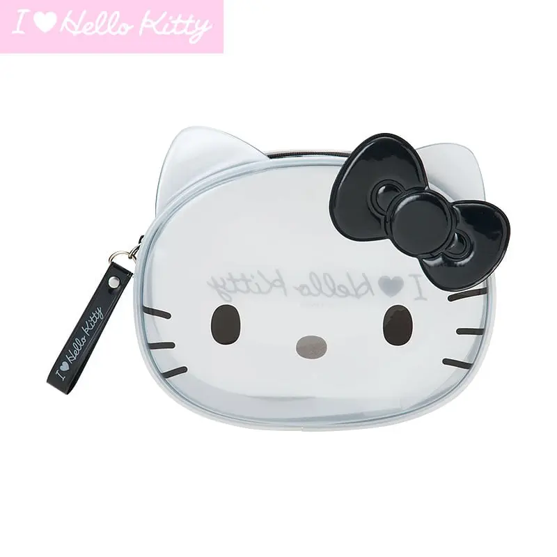 Hello Kitty Black & Clear Zipper Pouch (I Love Hello Kitty Series) Hello Kitty Black & Clear Zipper Pouch (I Love Hello Kitty Series)
