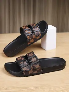Men's Summer Sandals, High-Quality Mens Flip Flops, Comfortable Home Slippers, Adjustable Buckle Strap, Outdoor Anti-Slip Beach Shoes