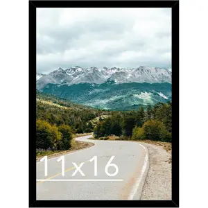 11x16 Picture Frame Black for Wall ,  11 x 16 Frame Photo Frame for Wall Horizontally or Vertically, Black, 1 Pack