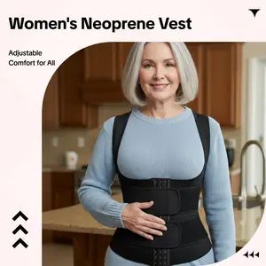 Women's Adjustable Sleeveless Fit Casual Neoprene Vest - Lightweight Activewear Tank Top for Daily Wear, Travel, Plus Size Sports & Outdoor Use