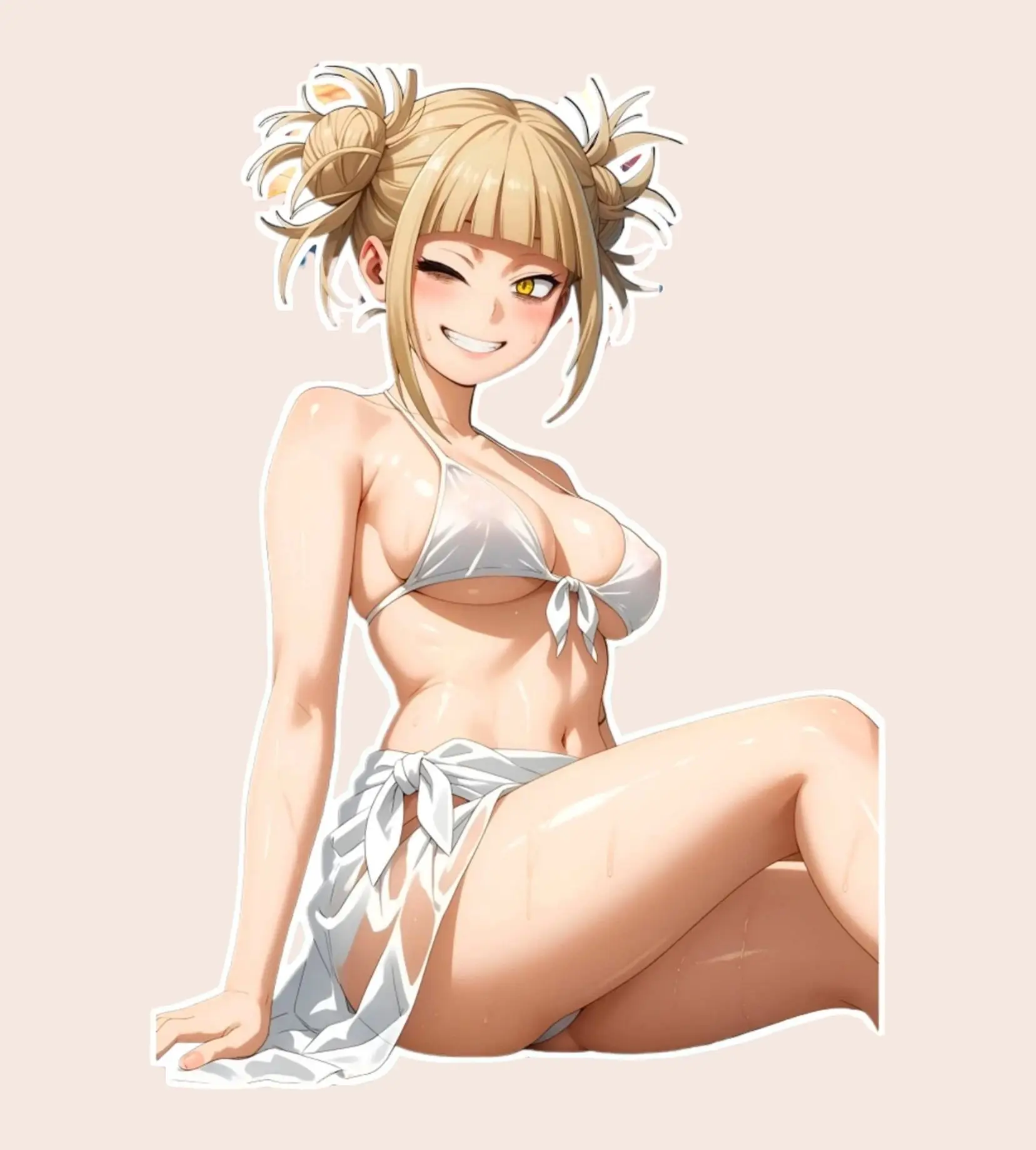 Anime Waifu My Hero Academia Himiko Toga Car#2 Sticker – Kiss-Cut Vinyl Decal for Laptop & Hydro Flask, Full Body Sticker