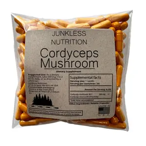 PURE Cordyceps Mushroom -500 COUNT- Capsules  supplement