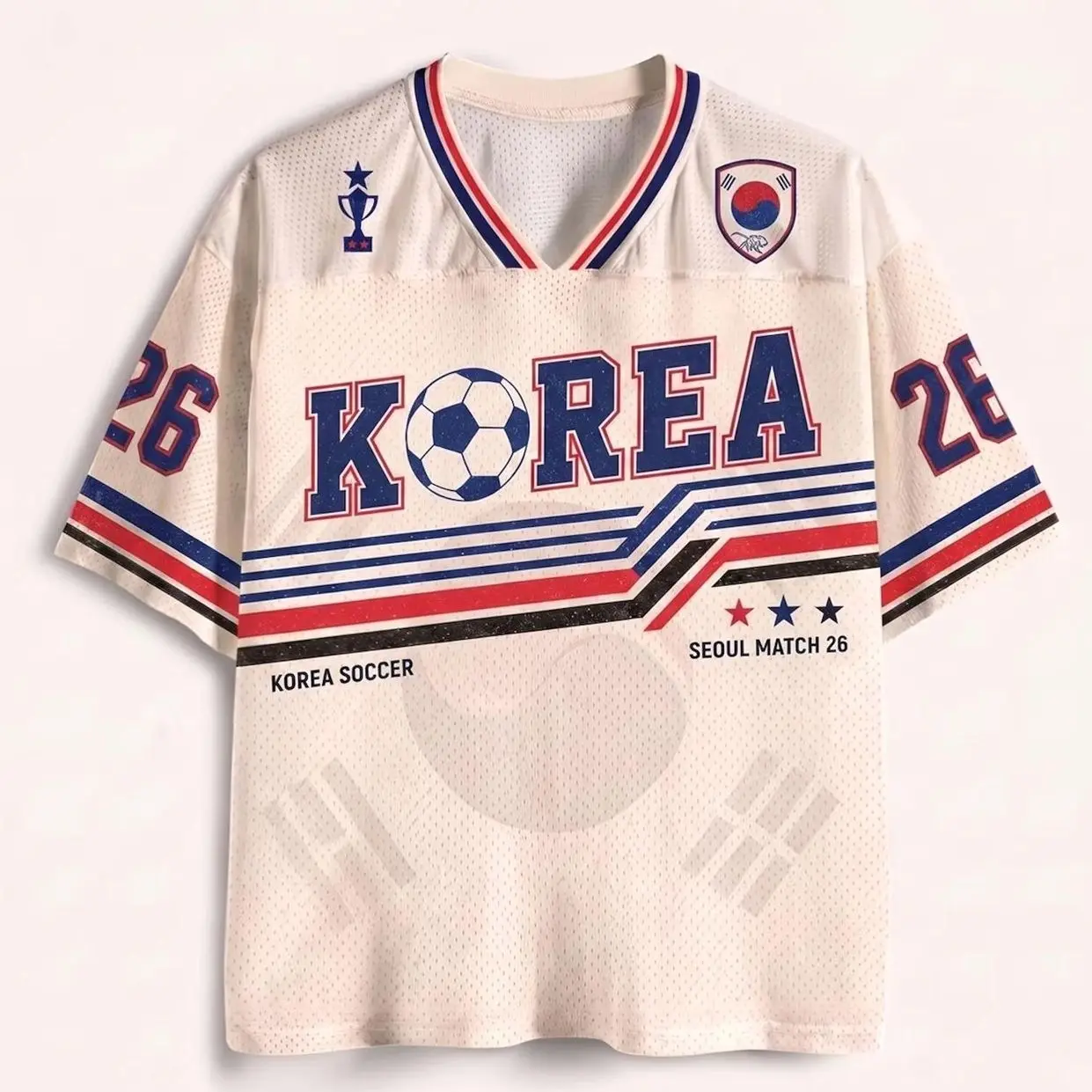 South Korea Retro Soccer Jersey - Custom Name & Number, Jerseys for Soccer, Korean Football Fan Collectible Gift, Soccer Jerseys