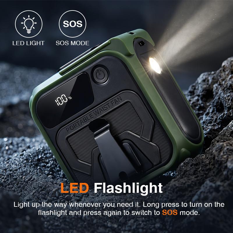 waist cooling fanwaist cooling fan - 5400mAh Phone Power Bank & 18H Max Runtime, 5-Speed Control, Built-in LED & SOS Flashing Light. Ideal for Jobsite Workers, Camping, Fishing, Sports, Hiking & Travel.,back to school,back to school haul