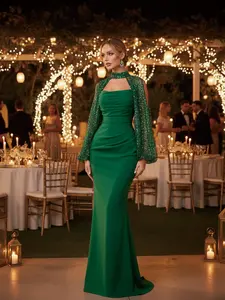 Elegant Maxi Evening Gown with Sparkling Details and Sequins, Perfect for Formal Wear, Formal Occasions & Special Events, Stylish Design for Women