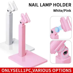 Portable Nail UV Light Stand, Handheld Nail Lamp Holder, 360 Rotatable Nail Stand, Press on Nail Curing Bracket, Manicure DIY Tool