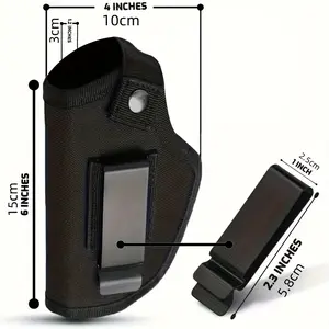 Multifunctional Concealed Carry Holster – Ambidextrous, Fits Compact & Micro Firearms, Adjustable, Durable 1000D Nylon, Secure Buckle Closure, Black