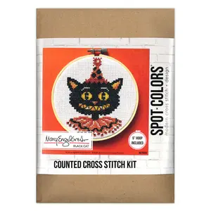 Black Cat Counted Cross Stitch Kit
