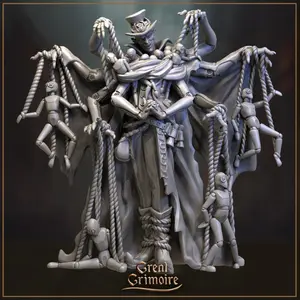 35mm and 75mm Puppeteer & Puppets Tabletop D&D Fantasy Resin Printed