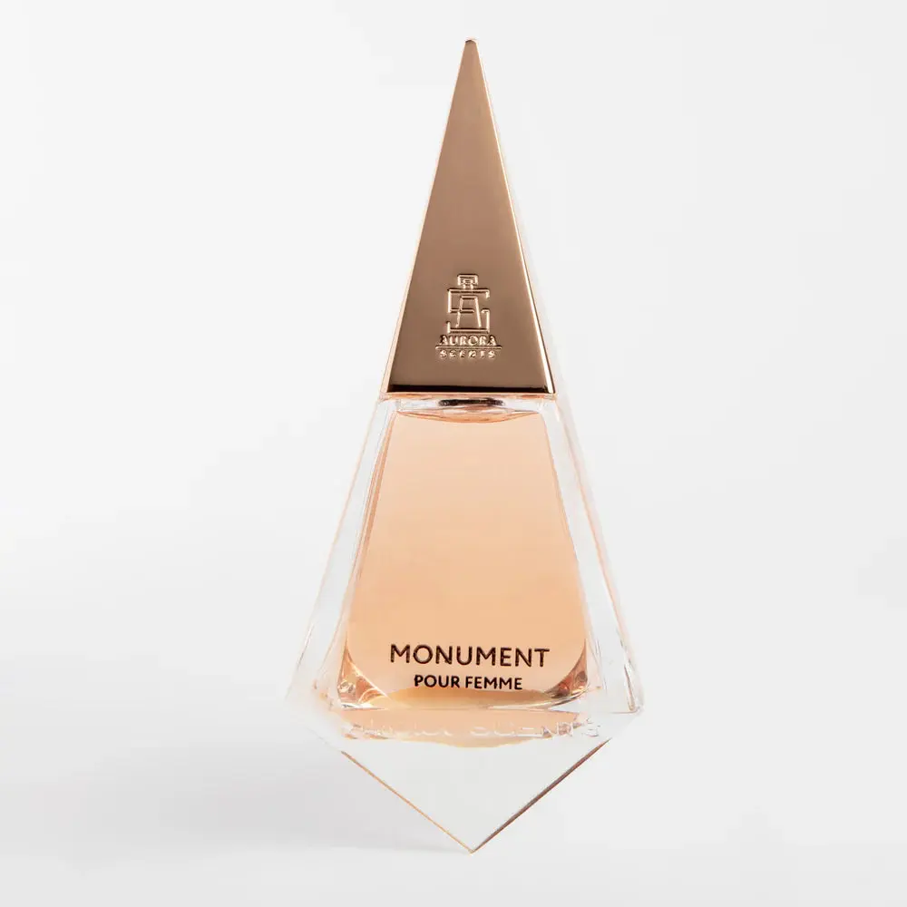 Aurora Scents Monument Pour Femme for Women 75ml - Elegant Floral Bouquet with Rose Jasmine Vanilla & Amber Notes