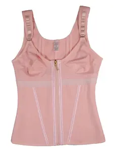 Women's Compression Adjustable Waist Trainer Vest, Instant Hourglass Shape Training Top, 360° Abdominal Control Shapewear with Front Zipper, Underwear